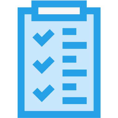 Denetim Listesi Vektör Simgesi Tasarım İllüstrasyonu