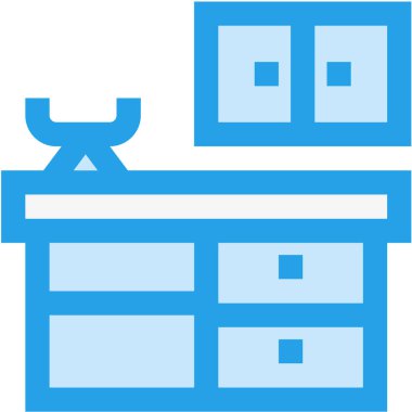 Mutfak Vektörü Simgesi Tasarım Çizimi