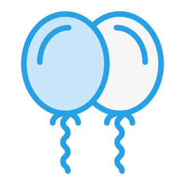 Balonlar Vektör Simgesi Tasarım İllüstrasyonu