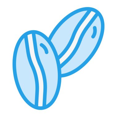 Kahve çekirdeği Vektör Simgesi Tasarım Çizimi