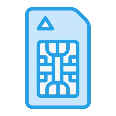 Sim Kart Vektör Simgesi Tasarım İllüstrasyonu