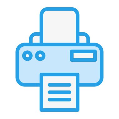 Yazıcı Vektör Simgesi Tasarım İllüstrasyonu