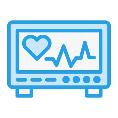 Kardiyogram Vektör Simgesi Tasarım İllüstrasyonu