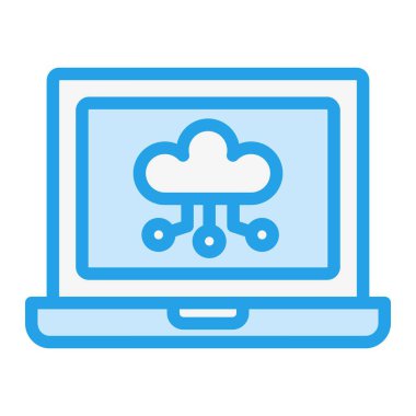 Bulut Vektörü Simgesi Tasarım İllüstrasyonu