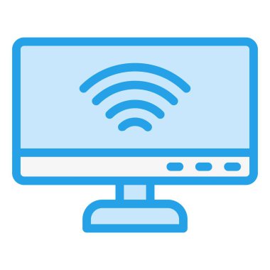 Kablosuz Bağlantı Vektör Simgesi Tasarım İllüstrasyonu