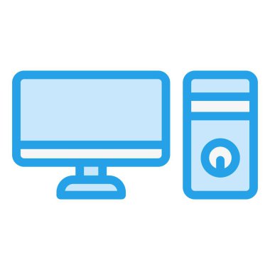 Pc Vektör Simgesi Tasarım İllüstrasyonu