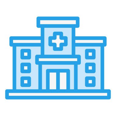 Hastane Vektör Simgesi Tasarım İllüstrasyonu