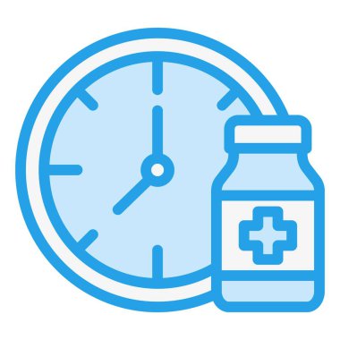 Saat Vektörü Simgesi Tasarım İllüstrasyonu