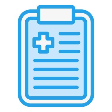 Tıbbi Rapor Vektörü Simge Tasarımı İllüstrasyonu