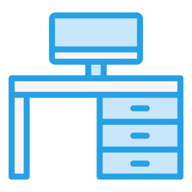 Çalışma Alanı Vektör Simgesi Tasarım İllüstrasyonu