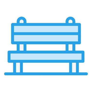 Bench Vektör Simgesi Tasarım İllüstrasyonu