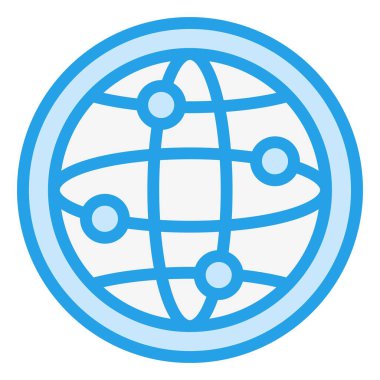 Dünya Çapında Vektör Simgesi Tasarımı İllüstrasyonu