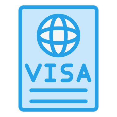 Visa Vector Simgesi Tasarım İllüstrasyonu