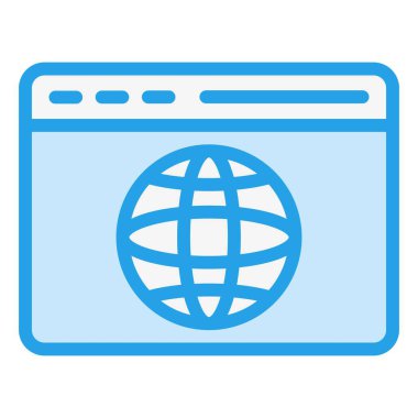 Tarayıcı Vektörü Simgesi Tasarım İllüstrasyonu