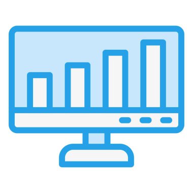 Çubuk Çizelgesi Vektör Simgesi Tasarımı İllüstrasyonu