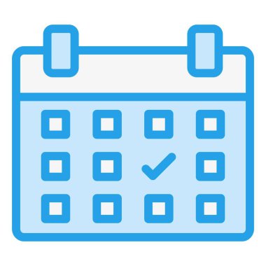 Takvim Vektörü Simgesi Tasarım İllüstrasyonu