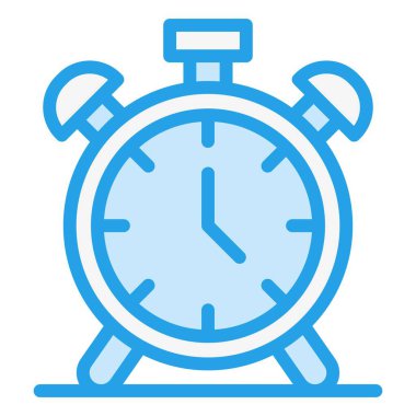 Alarm Saati Vektör Simgesi Tasarım İllüstrasyonu