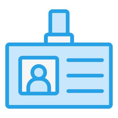 Kimlik kartı Vektör Simgesi Tasarım İllüstrasyonu