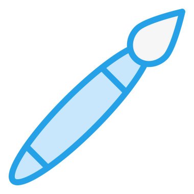 Fırça Vektörü Simgesi Tasarım İllüstrasyonu