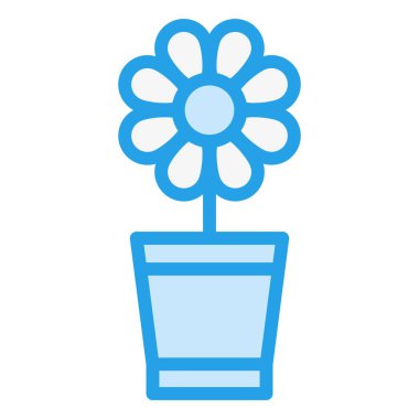 Bitki Ot Vektörü Simgesi Tasarımı Çizimi