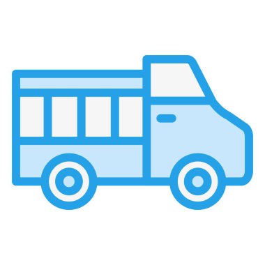 Kamyon Vektör Simgesi Tasarım İllüstrasyonu