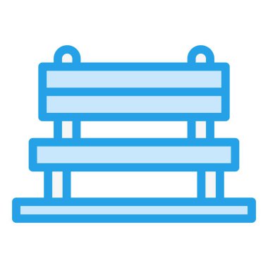 Bench Vektör Simgesi Tasarım İllüstrasyonu