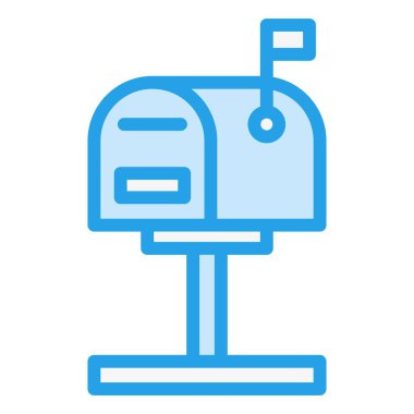 Posta Kutusu Vektör Simgesi Tasarım İllüstrasyonu