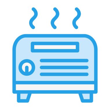 Tost Makinesi Vektörü Simgesi Tasarım İllüstrasyonu