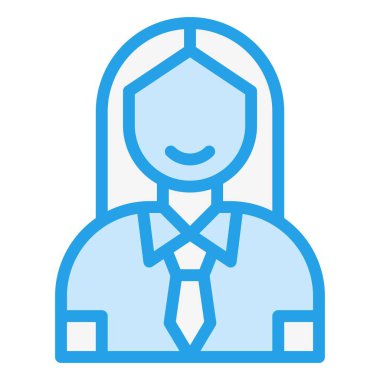 İş kadını Vektör Simgesi Tasarım İllüstrasyonu