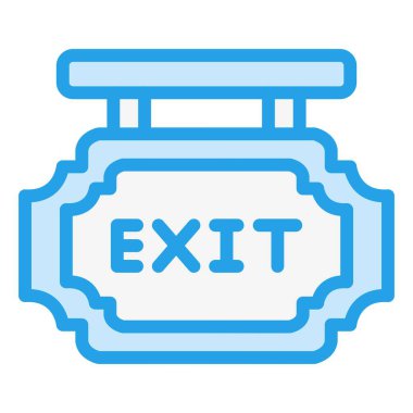 Çıkış Vektörü Simgesi Tasarım İllüstrasyonu