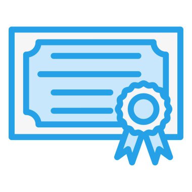 Sertifika Vektör Simgesi Tasarım İllüstrasyonu