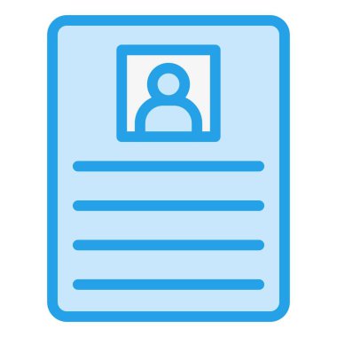 Cv Vektör Simgesi Tasarım İllüstrasyonu