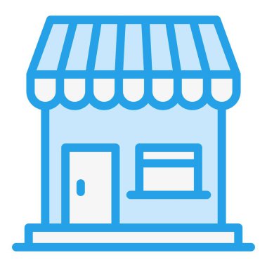 Kahve Dükkanı Vektör Simgesi Tasarım İllüstrasyonu