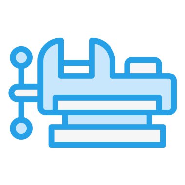 Vise Vektör Simgesi Tasarım İllüstrasyonu