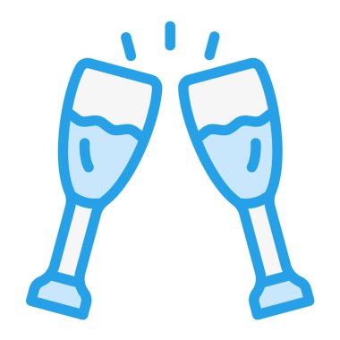 Gözlük Vektörü Simgesi Tasarım Çizimi