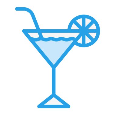 Kokteyl Vektör Simgesi Tasarım İllüstrasyonu