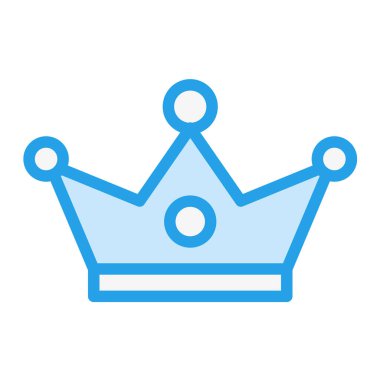 Crown Vektör Simgesi Tasarım İllüstrasyonu