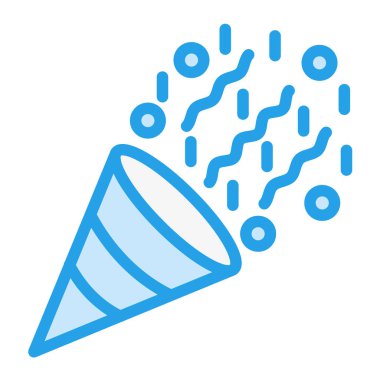 Konfeti Vektör Simgesi Tasarım İllüstrasyonu