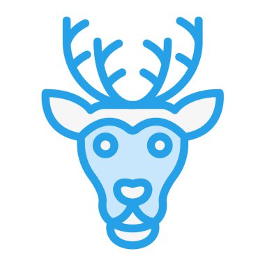 Ren Geyiği Vektör Simgesi Tasarım İllüstrasyonu