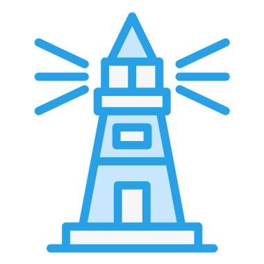 Deniz feneri Vektör Simgesi Tasarım İllüstrasyonu