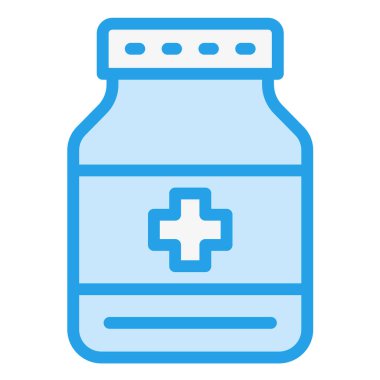 İlaç Vektörü Simgesi Tasarım İllüstrasyonu