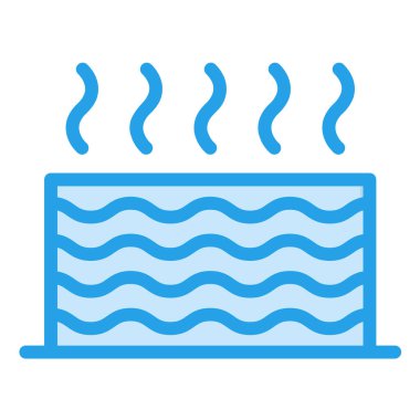 Sıcak Su Vektörü Simgesi Tasarım Çizimi