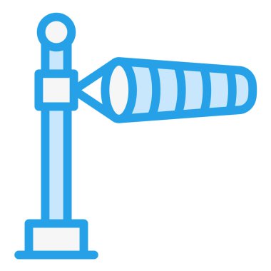 Windsock Vektör Simgesi Tasarım İllüstrasyonu