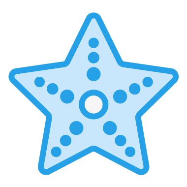 Denizyıldızı Vektör Simgesi Tasarım Çizimi