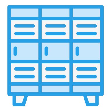 Dolap Vektörü Simgesi Tasarım İllüstrasyonu