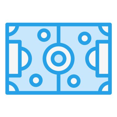 Futbol Sahası Vektör Simgesi Tasarım İllüstrasyonu