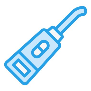 Diş Sulama Vektörü Simgesi Tasarım İllüstrasyonu