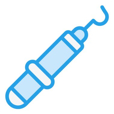 Diş Sondası Vektör Simgesi Tasarım İllüstrasyonu