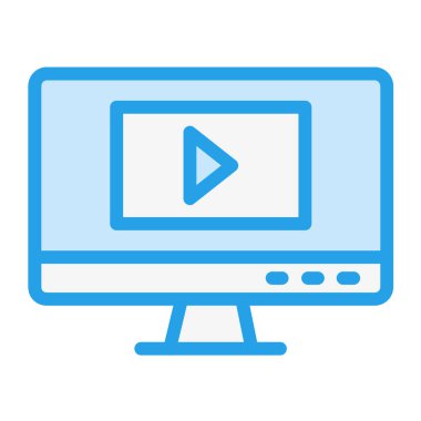 Oynatma düğmesi Vektör Simgesi Tasarım İllüstrasyonu