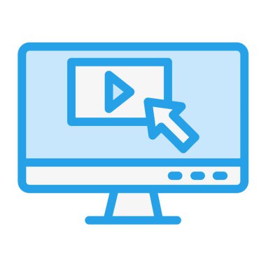 Tıklama Akımı Vektör Simgesi Tasarım İllüstrasyonu